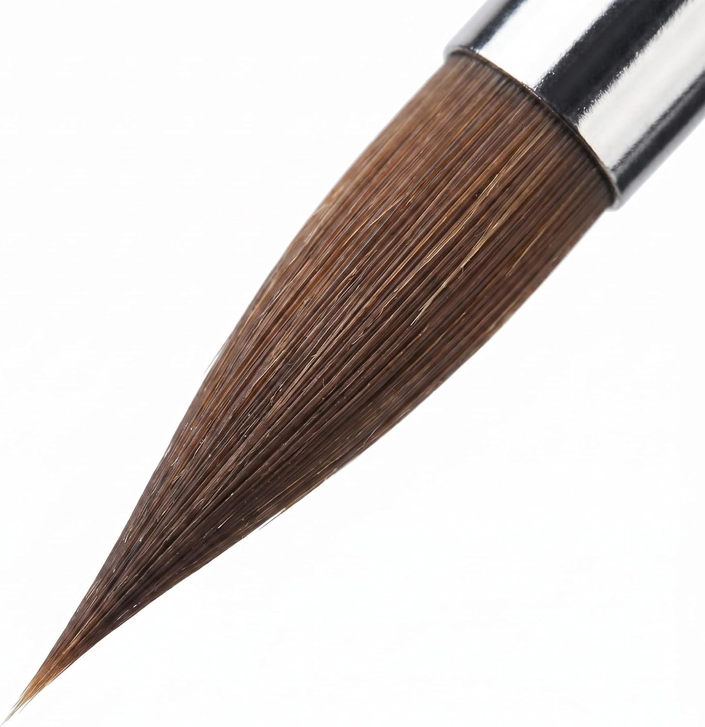 2pcs Fine Line Brush for Watercolor Details with Needle Point, Wooden Copper Tube Nylon Wool, Ergonomic Handle, Compatible with Ink and Watercolor Paints for Art Painting