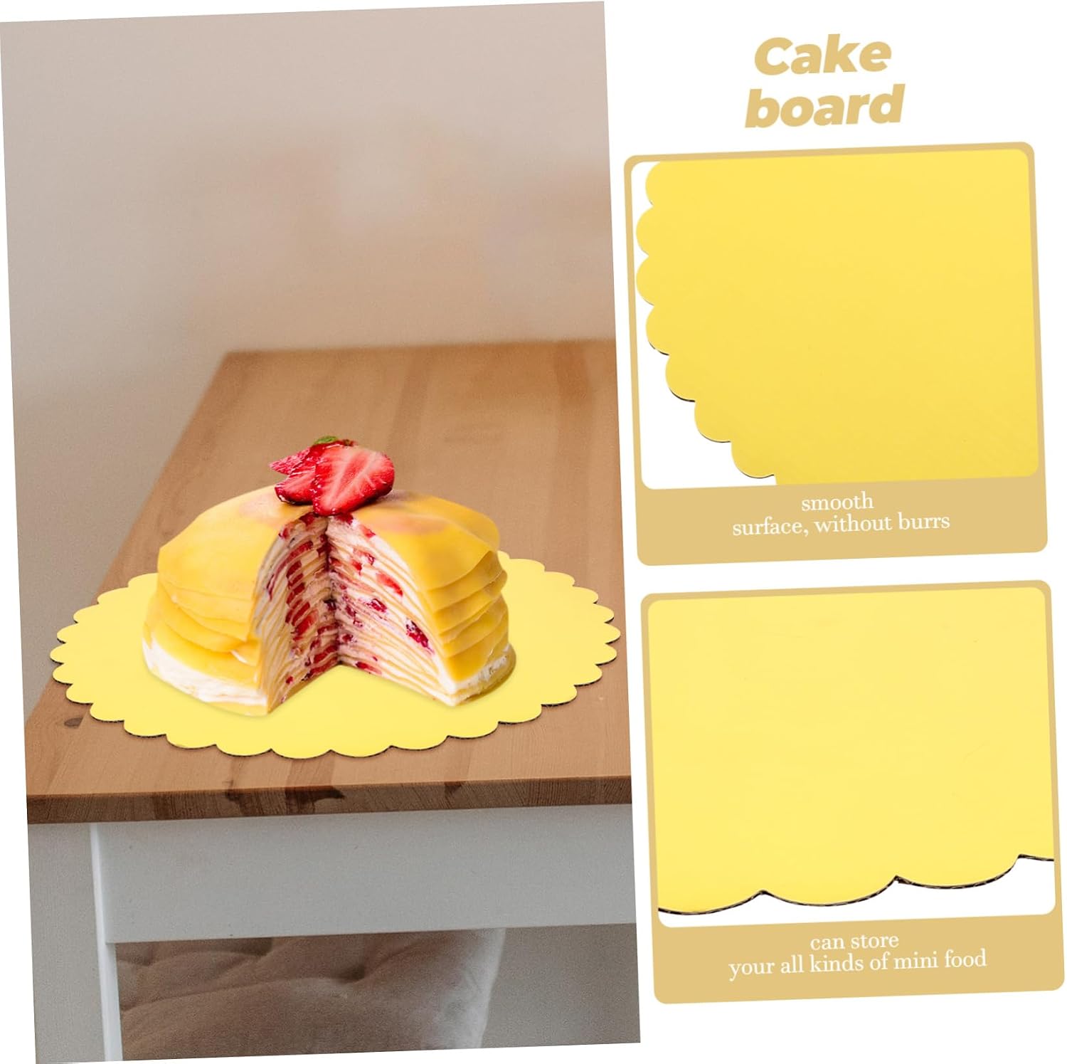 30pcs Round Cake Boards Food-grade Cardboard Base for Decorating Cakes for Birthdays Weddings and Parties