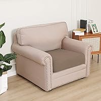 Vista 510 de Easy-Going Fundas Elásticas de 3 Piezas para Cojines de Sofá para Sofá Seccional Izquierdo/Derecho en Forma de L Chaise Lounge Funda de Asiento