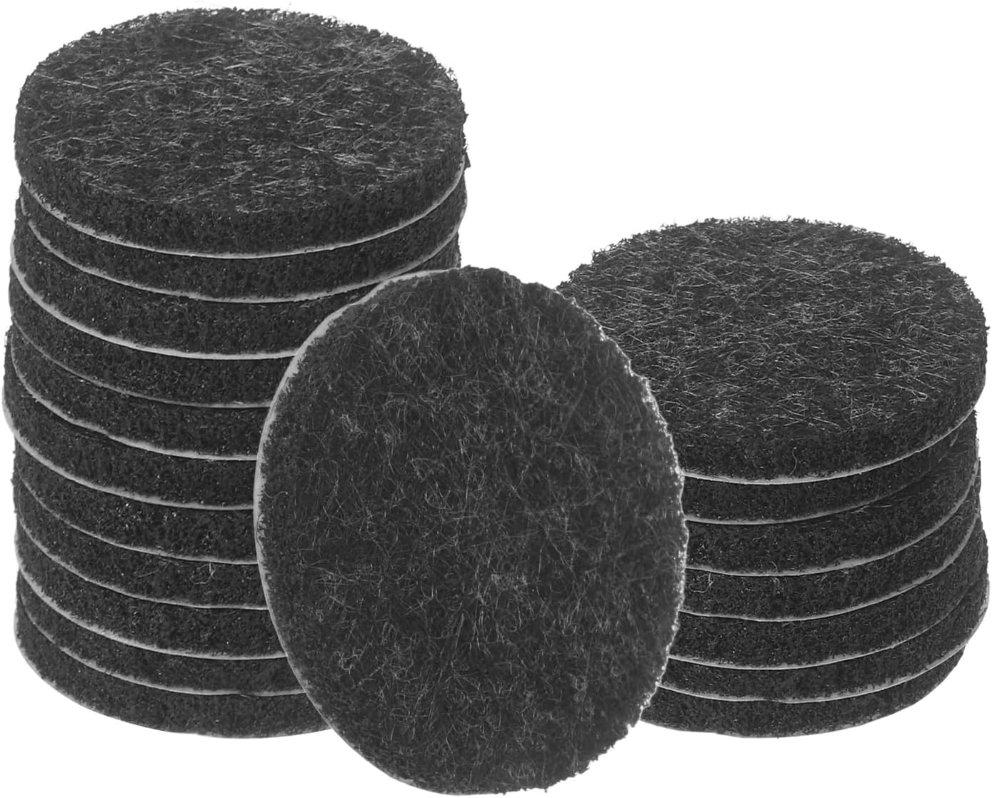 uxcell 64Pcs Non Slip Furniture Pads, 1" Round Self Adhesive Felt Bumpers Noise Reducing Furniture Feet Floor Protector for Chairs Tables Furniture Legs (Gray 0.12" Thick)