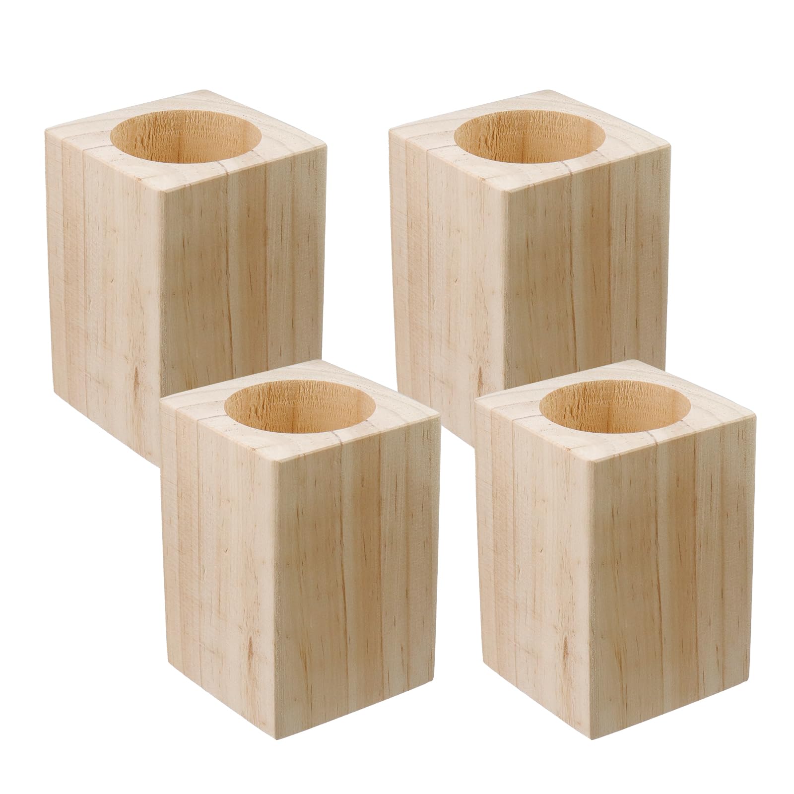 Semetall Wood Bed Risers,Heavy Duty Furniture Risers for Couch Sofa Bed Desk Table(Rise up 4 Inch/10cm),Inner Diameter 6.5cm/2.6",Set of 4