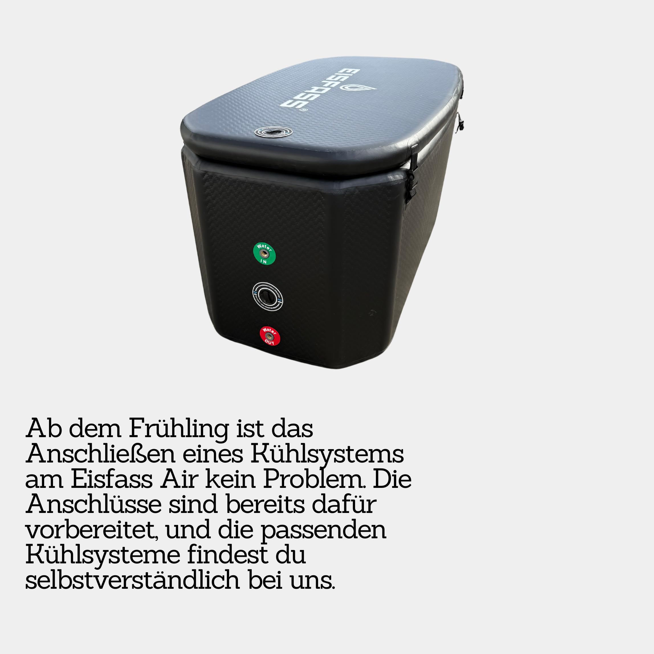 Eispool One extra Isolierung Eisfass Eistonne für Erwachsene ideal fürs Eisbad ca. 450 Liter Kältetherapie Regeneration nach dem Sport Eisbaden