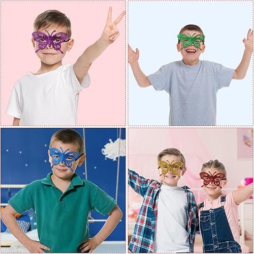 Vista 7 de Qavctw 12 Pieces Metal Masquerade Masks for Women Mardi Gras Masks Dress Up Theme Party Supplies for School Costume Party