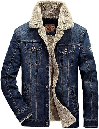 Sherpa Lined Denim Jacket Men's Jacket 