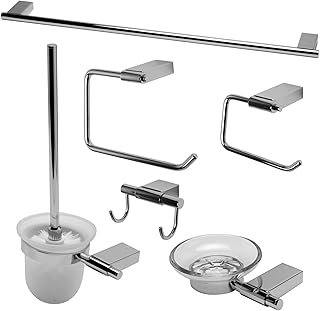 ALFI brand AB9515-PC Matching Bathroom Accessory Set (6 Piece), Polished Chrome