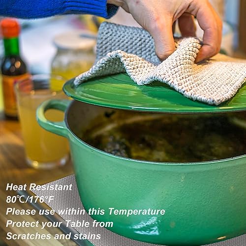 Miniatura 3 de YeaBerr Manteles individuales impermeables, juego de 6 manteles individuales para mesa de comedor, lavables, de vinilo, antideslizantes, resistentes