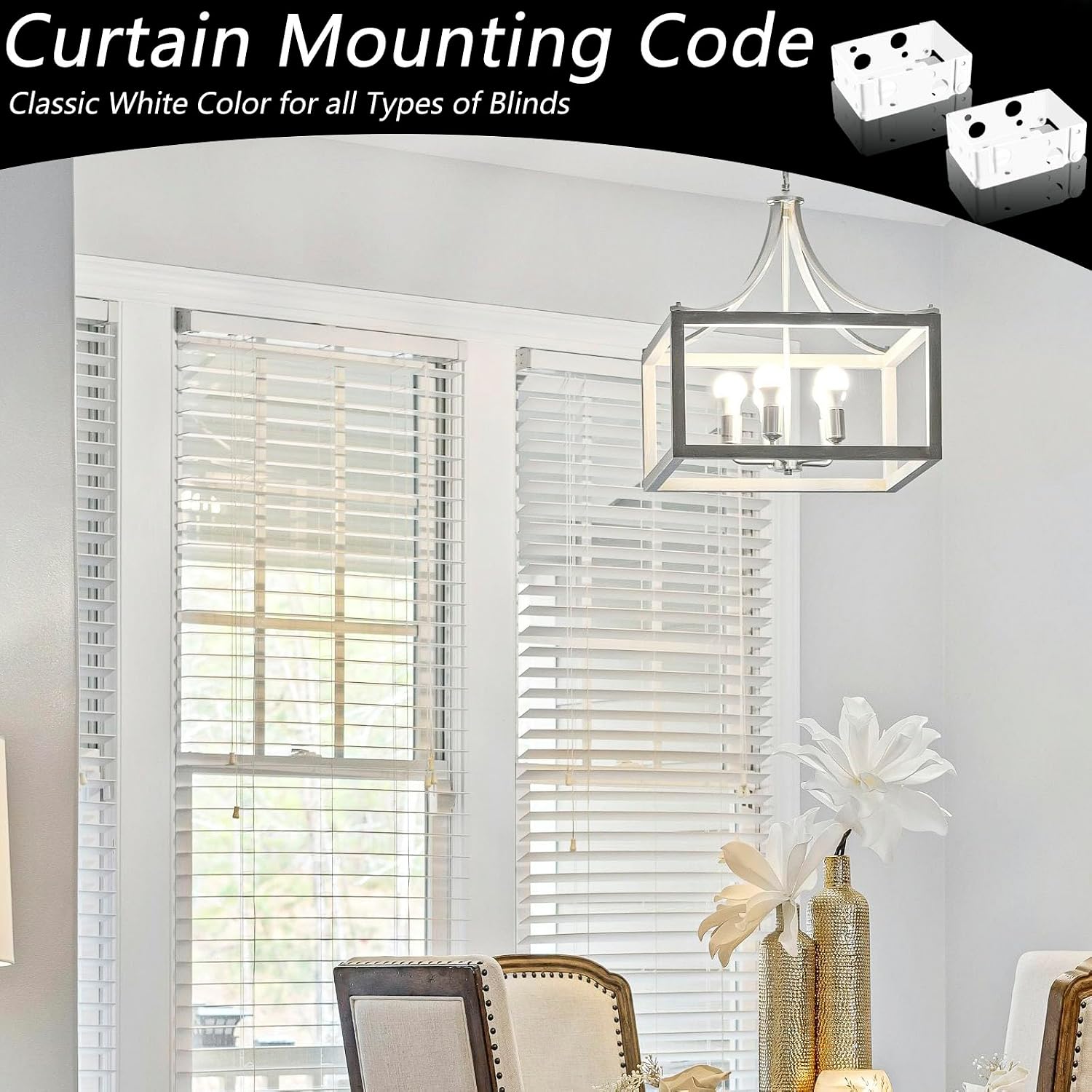 2 Pcs Mini Blind Brackets, 2 Inch White Window Blinds Headrail Holder for Low; Metal Profile Blinds, Blind Brackets for 2 Inch Blinds Installation