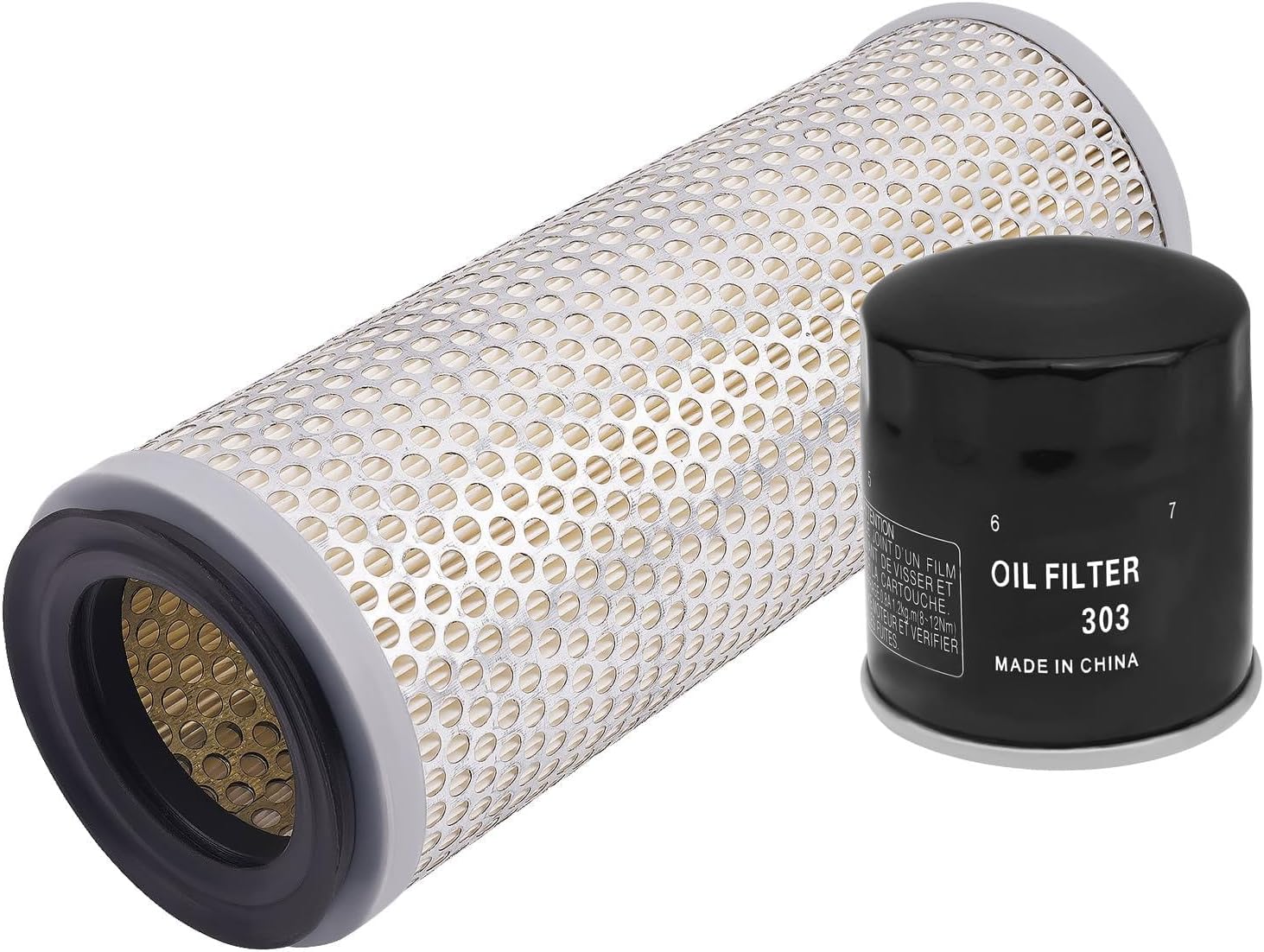 Motorcycle Air Filter 7081308 & Oil Filter 2520799 Replacement for Polaris Ranger 400 4X4 2010-2012 2014 Ranger 500 2x4 2006-2009 Ranger 500 Crew 4X4 2011-2012