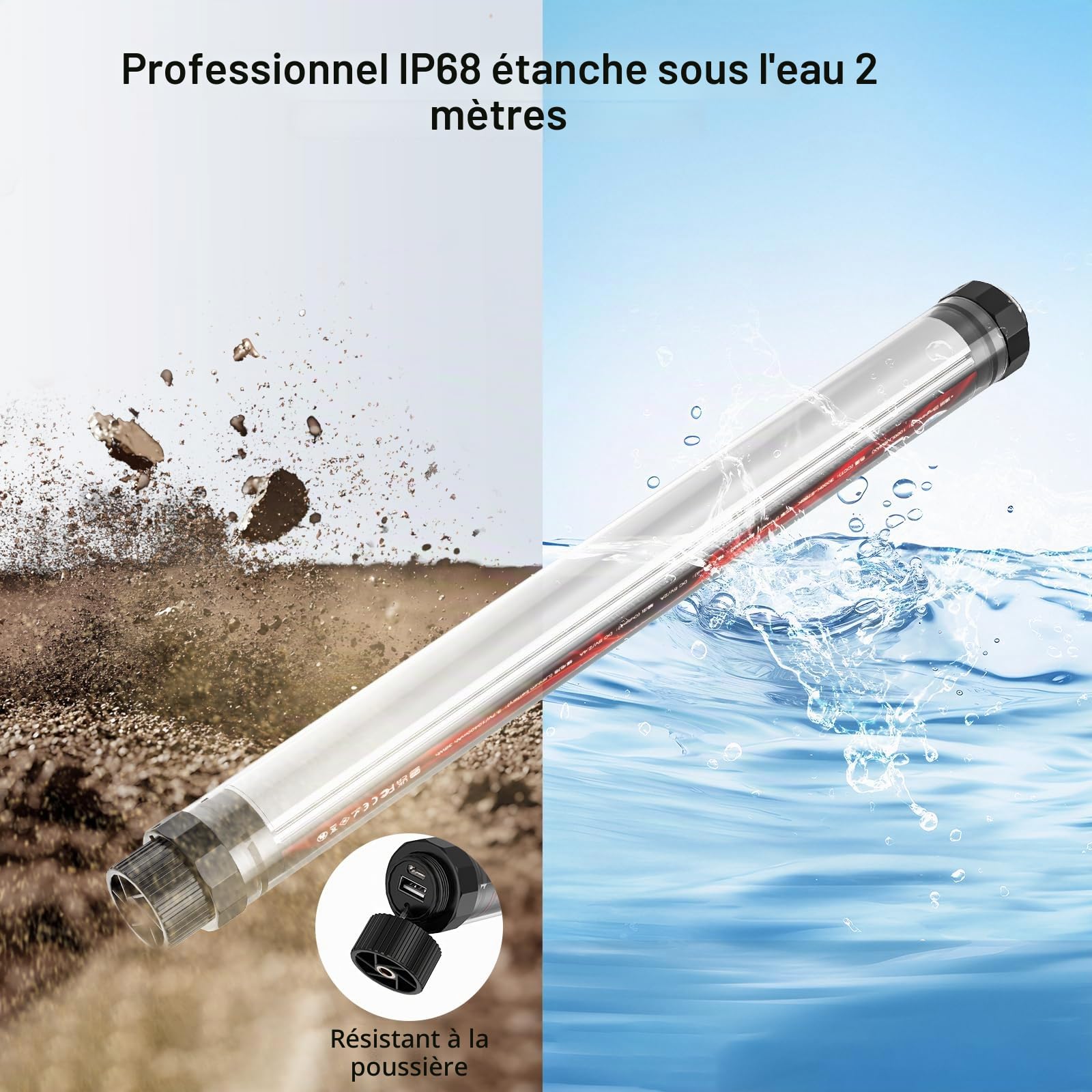LUXCEO P7RGB Pro Eclairage LED Vidéo Lampe Photographie lumière Light RVB Vidéo lumière,CRI95 avec 10400mAh Rechargeable Batterie, pour éclairage Photo avec Option de contrôle Via APP
