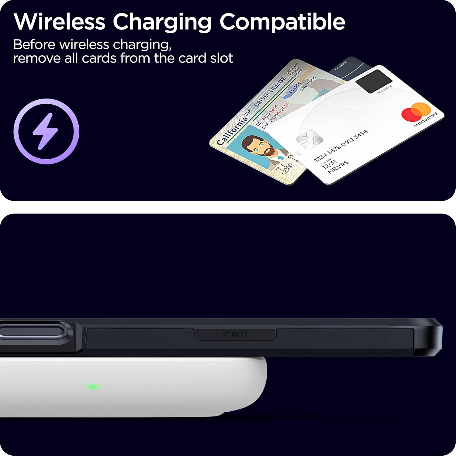 harusaki 𝟐𝟎𝟐𝟓 𝗡𝗘𝗪 iPhone Air Wallet Case with Hidden Card Slot - Wireless Charging Compatible iPhone 17 Air Case with Card Holder for Men and Women (Black) image 5