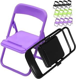 Gadpiparty 24 Piezas Stand De Teléfono Móvil Mini Silla Soporte para Teléfono Soportes Silla Plegable Minisillas Portátil Forma Puesto Telefónico con Silla Porta Telefono Diminuto El Plastico