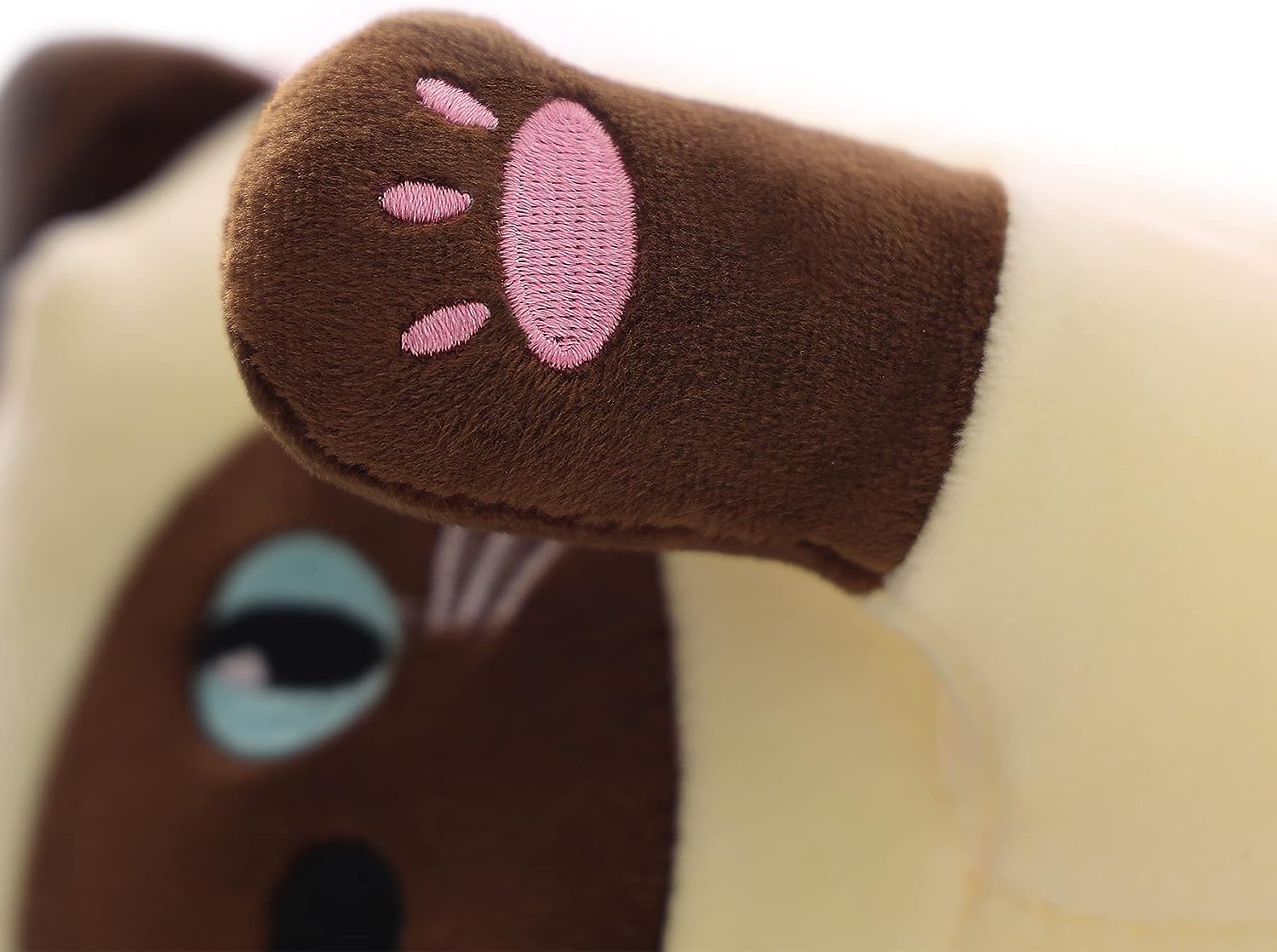 SNOWOLF - Morbido cuscino a forma di gatto dei cartoni animati, cuscino lungo, grazioso peluche, da regalare, soffice, grazioso e imbottito (colore: beige, 50 cm)