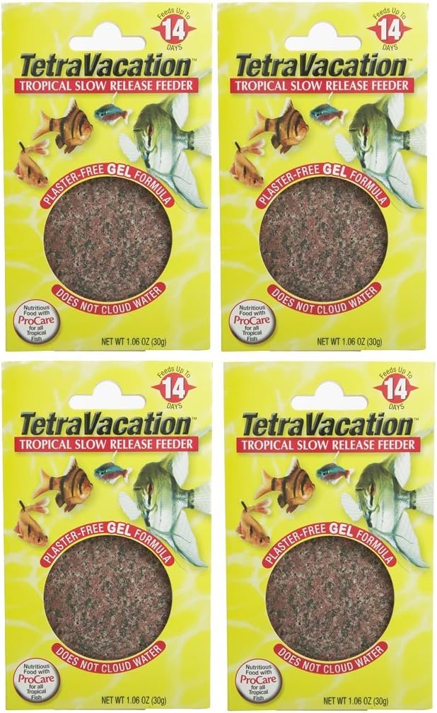 Tetravacation 14-Day Feeder For Tropical Fish. 4 Pack (4.24 oz total).