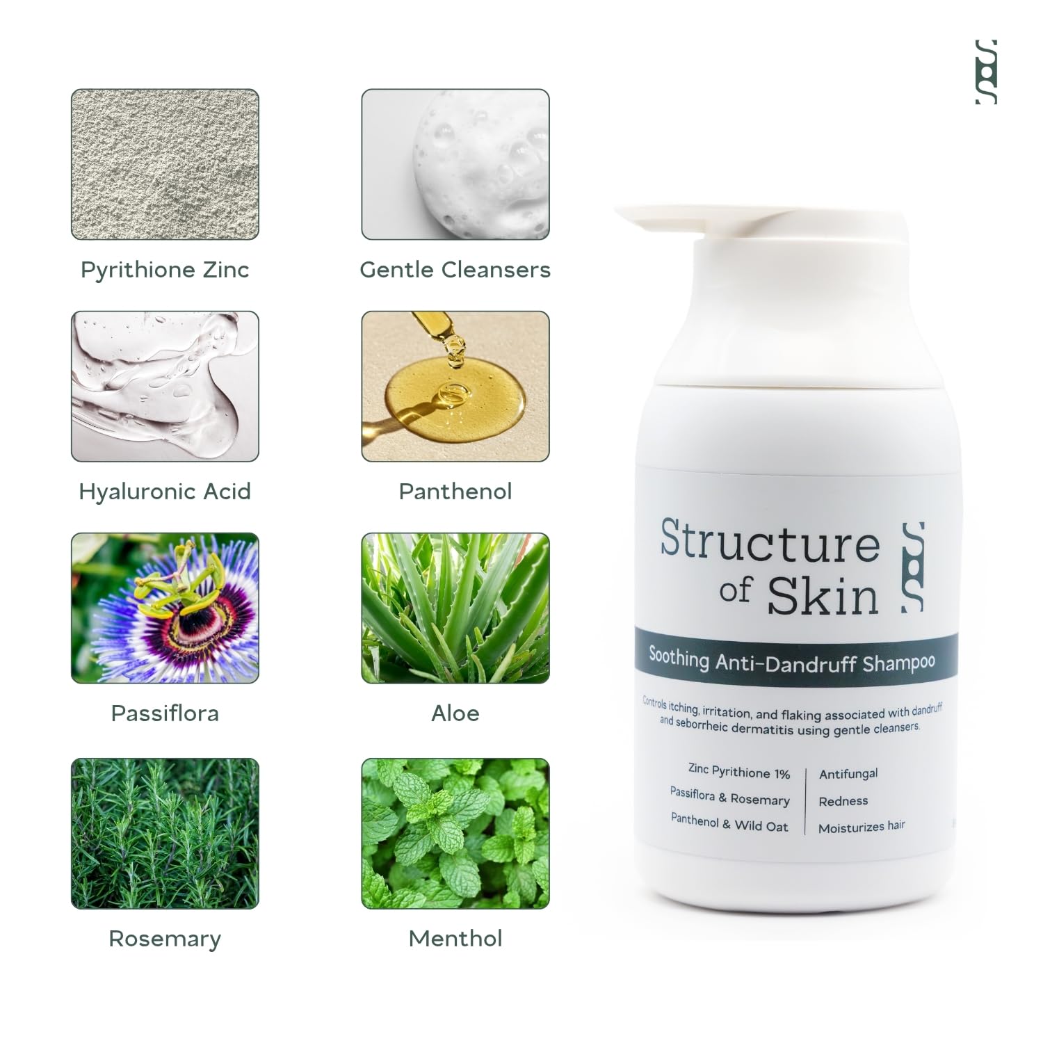 Salon-Grade Anti-Dandruff Shampoo | For Itchy, Flaky, Dry & Oily Scalp | 1% Pyrithione Zinc & Gentle Cleansers | Free of Sulfates, Dyes, and Parabens | Safe on All Hair Types