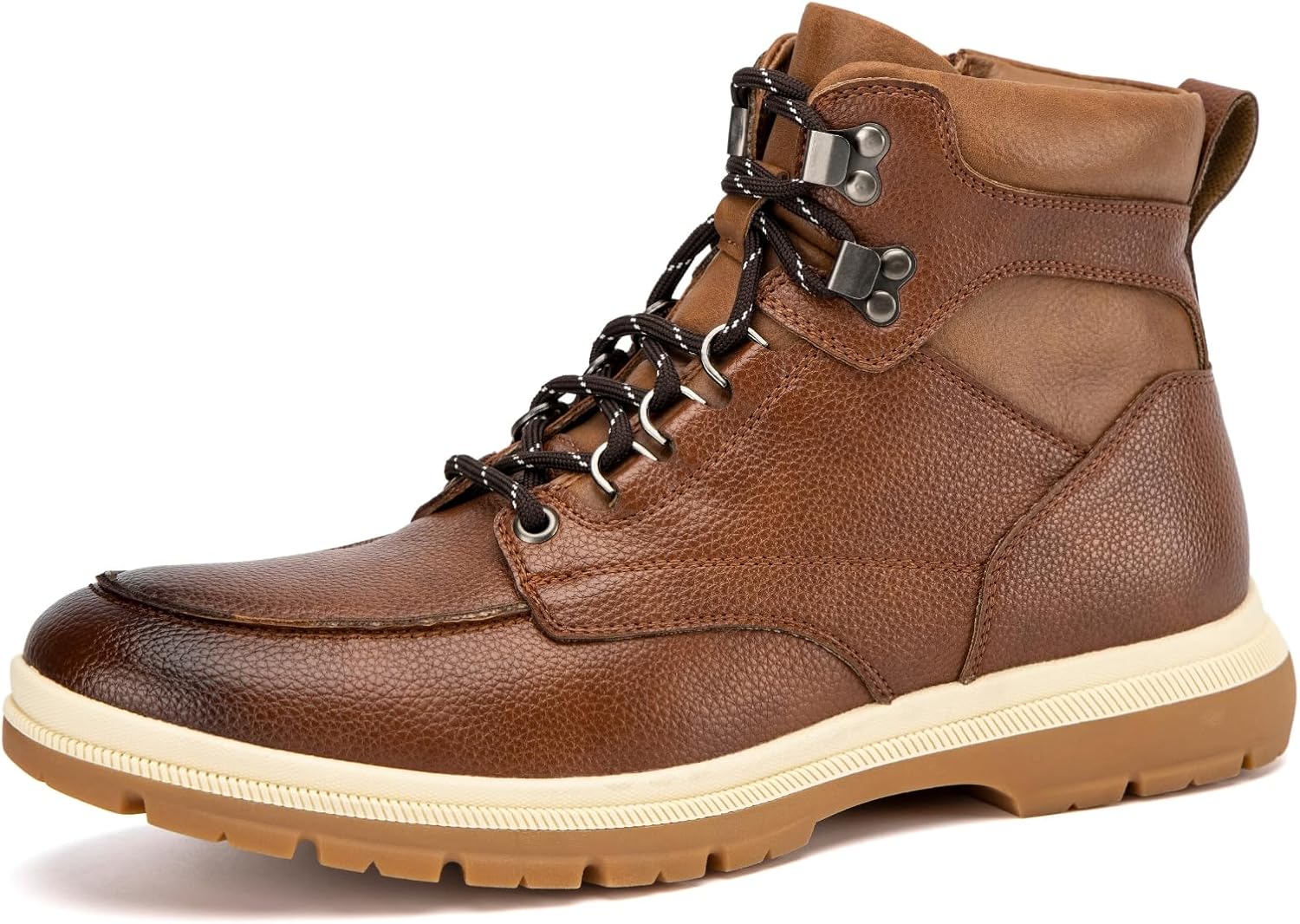 JITAI Men’s Dress Oxfords Lace-Up Boots, Comfortable Casual Hiking Winter Work Shoes with Rubber Sole