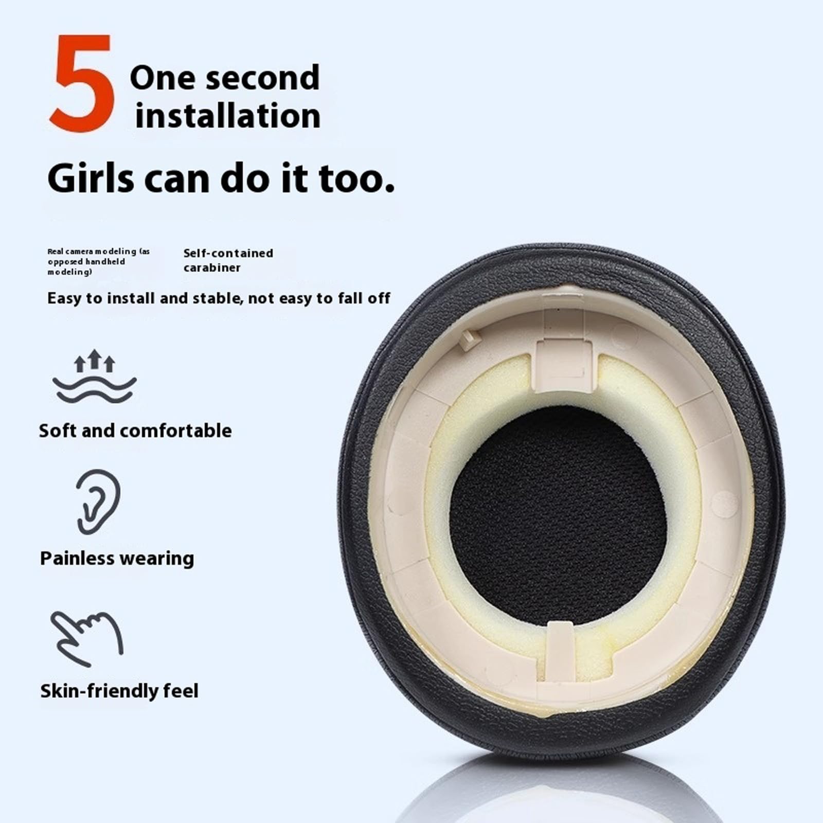 Ricambio Ear Pad Auricolare Cuscino Riparazione Per 45H Evolve2 65 40 UC Cuffia Isolamento Rumore Spugna Earpads Gaming Cuffia Ear Cushion