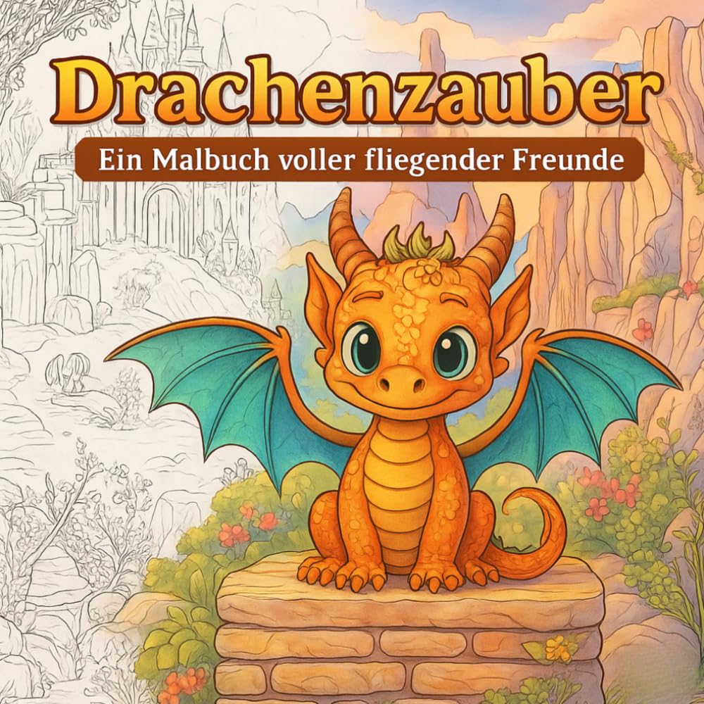 Drachenzauber: Ein Malbuch voller fliegender Freunde