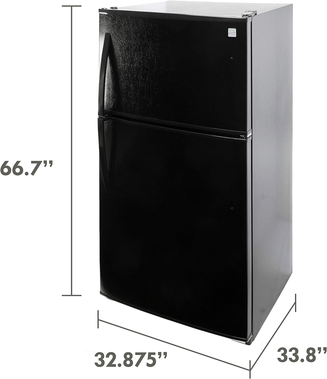 Kenmore Top-Freezer Refrigerator with LED Lighting and 20.8 Cubic Ft. Total Capacity, Black
