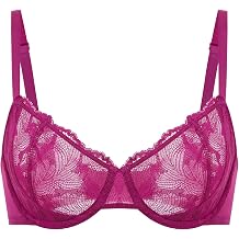 DELIMIRA Womens Balconette Plus Size Lace Sexy Bras