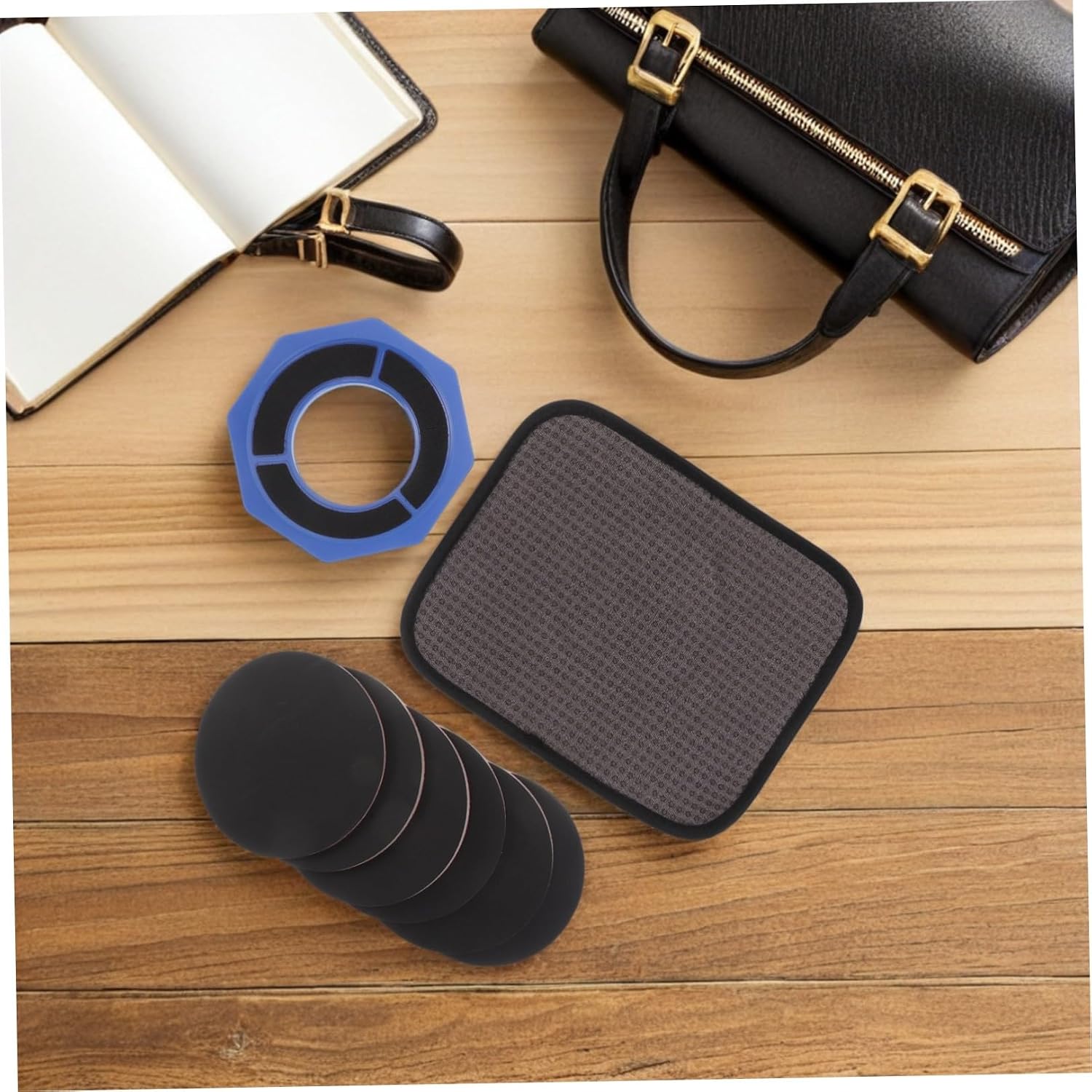 Cabilock Bowling Ball Sanding Pad Holder Kit with Non-Slip Abs Stand Base, Microfiber Towel, and Multiple Sanding Pads for Easy-to-use, Portable Bowling Ball Surface Restoration at Home