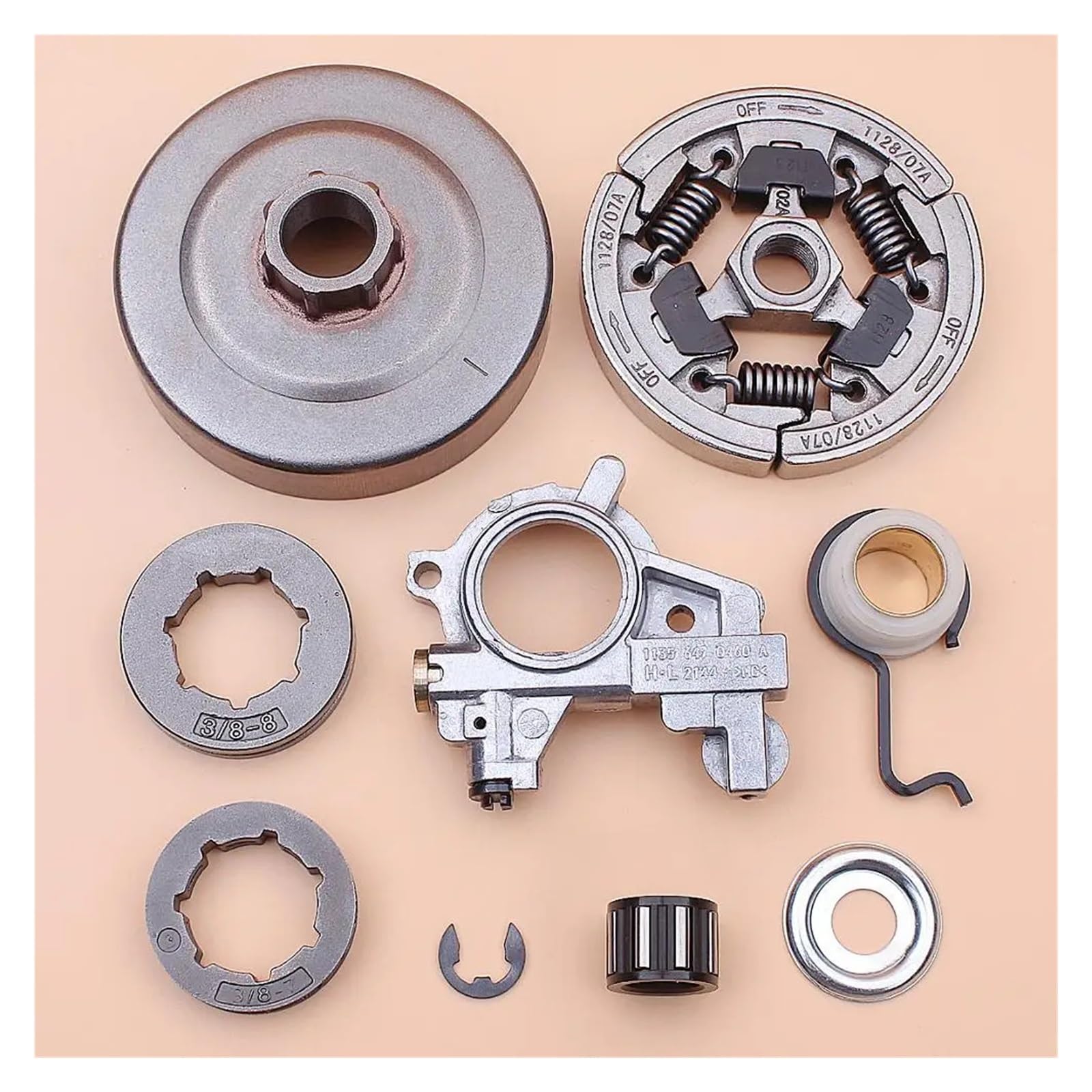 Kit pignon embrayage vis sans fin pour tronçonneuse MS361 3/8 7T 8T 11280071000