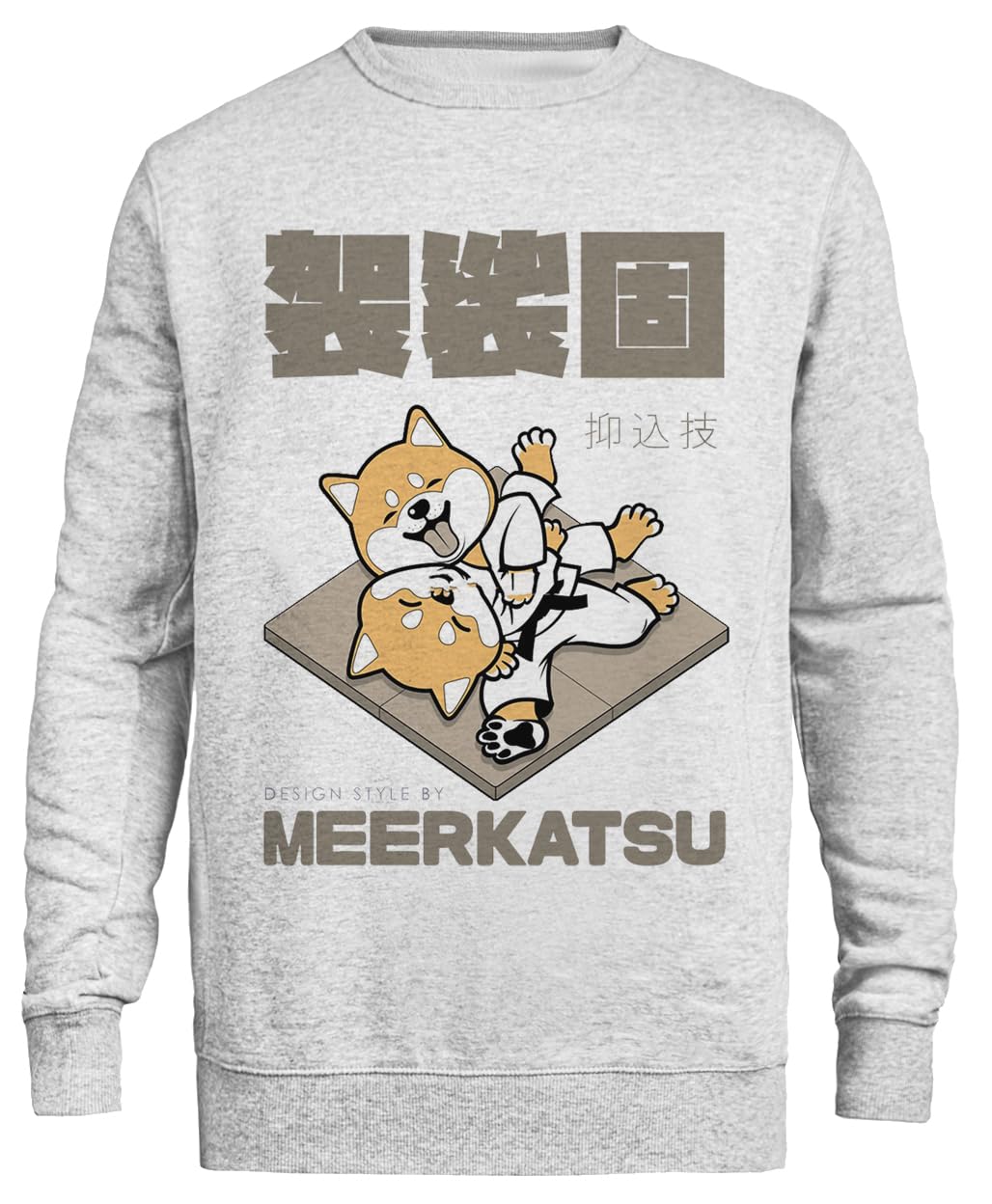 Cachorros Kesa Gatame Sudadera Gris Unisex Sudadera Ecológica Unisex Grey Sweatshirt Eco-Friendly Crewneck