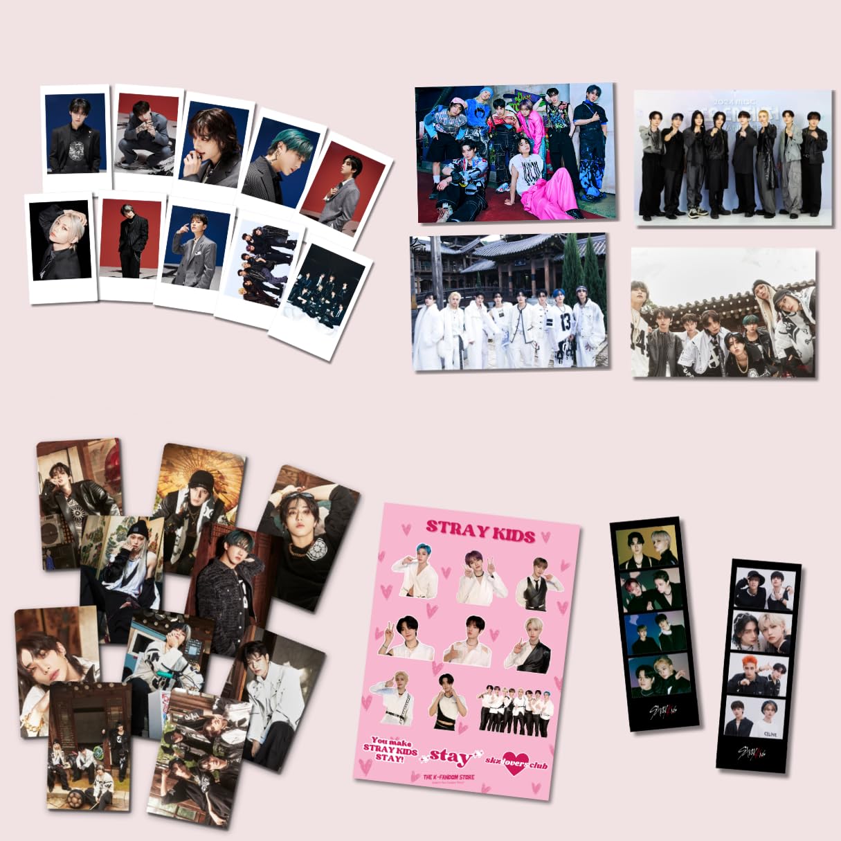Stray Kids Poster Combo Pack of 4 Poster, 10 Photocards, 10 Polaroids, 1 Sticker Sheet, 2 Photo Strips | Pinterest Wall Posters | K-Pop Posters | K-Pop Photocards | All in One Combo Pack (Stray Kids)-image-27