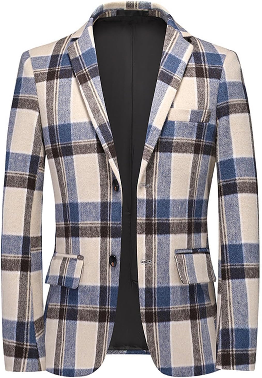 メンズ スリムフィット ラペル ボタンダウン ビジネススーツ