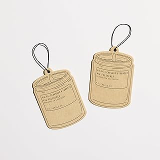 P.F. Candle Co. Teakwood & Tobacco Scented Air Freshener (Pack of 2) Designed For Small Spaces and Closets, Made in the U.S.A.