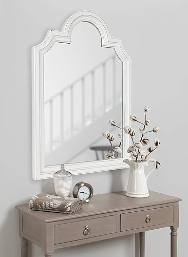 Miniatura 3 de Kate and Laurel Sindahl - Espejo de pared con marco de madera rústica, 26 x 35, color blanco envejecido, acento inspirado en Marruecos