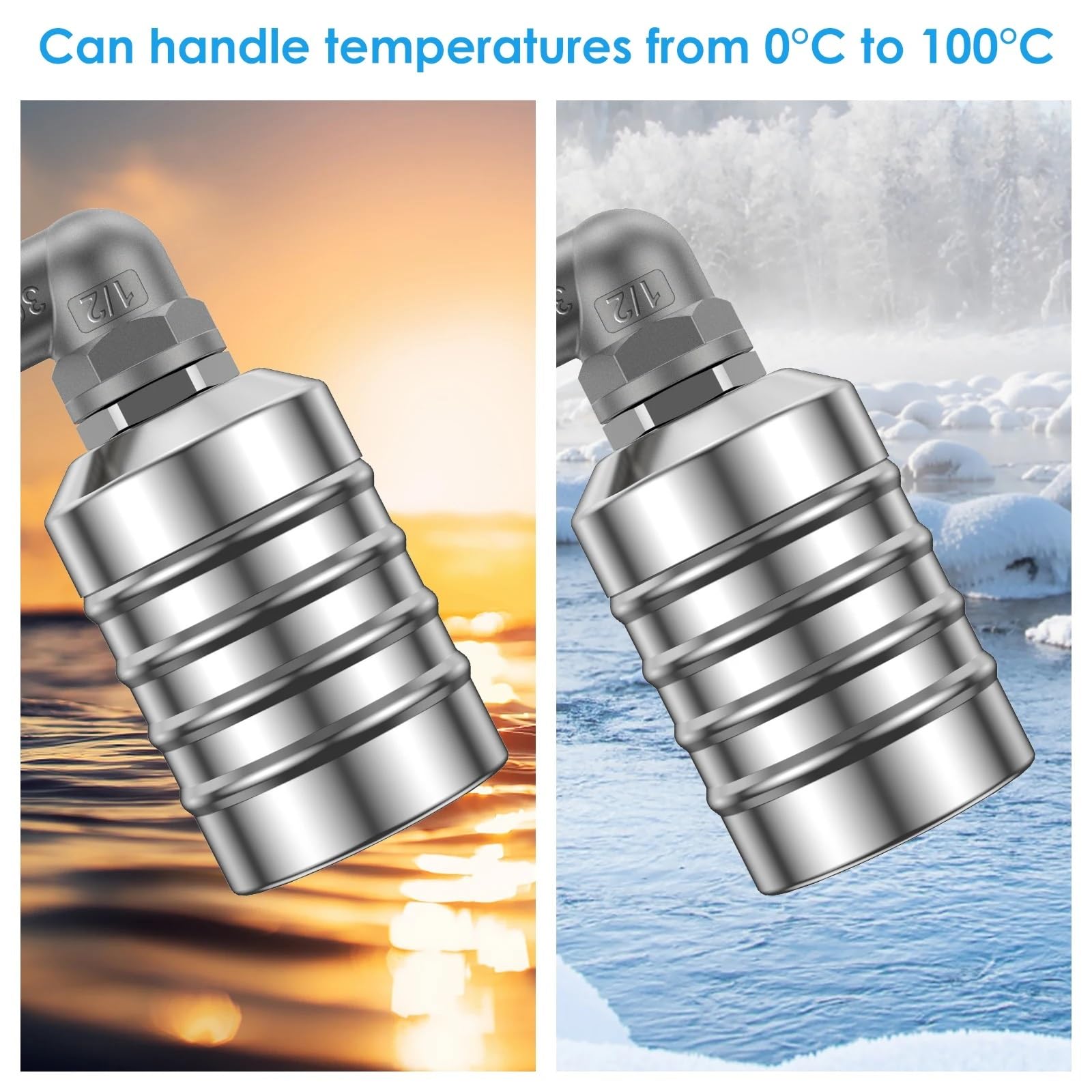 Valvola A Galleggiante In Acciaio Inox 2 pezzi valvola a galleggiante in acciaio inossidabile controllo del livello dell'acqua sfera automatica spegnimento automatico regolatore for l'abbeveratoio