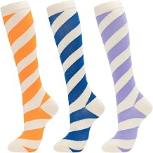 fenglaoda Compression Socks for Women Men 3 Pairs Graduated Compression Support Circulation Socks for Nurses