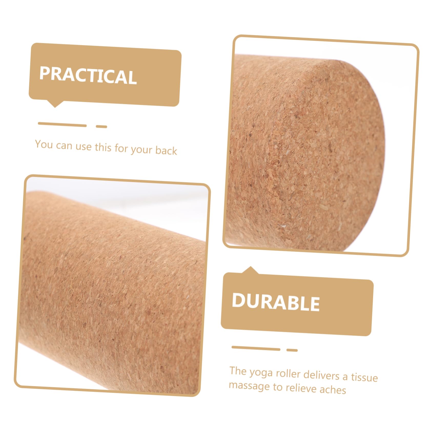 Toyvian Columna De Yoga De Corcho Para Masaje De Espalda Cilindro De Yoga Deportivo Portátil Para Entrenamiento De Flexión De Espalda