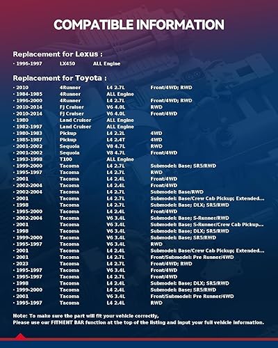 Vista 259 de KAX Espaciadores de rueda de 0.236 x 5.315 in, espaciadores de rueda centrados de 2 pulgadas y 6 lengüetas para F-15-0, Expedition, Mark LT, Negro
