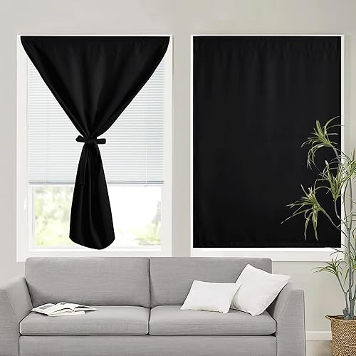 Miniatura 228 de RYB Home 2 paneles de cortinas de privacidad para puerta francesa, cortinas de oscurecimiento de habitación y cortinas con aislamiento térmico