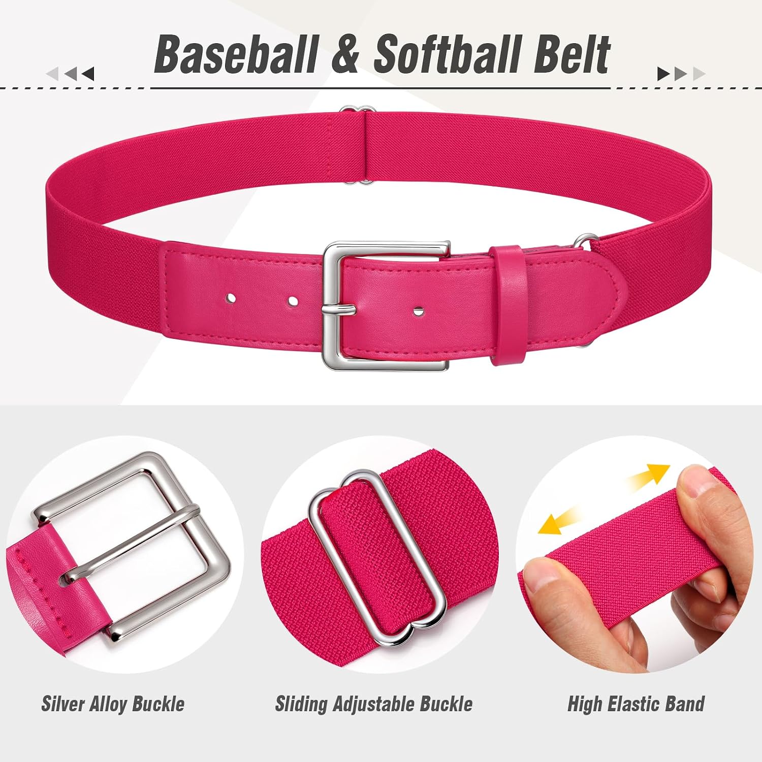 Baseball Socks and Belt Combo Set Youth Boys Softball Football Socks and Elastic Baseball Belts for Kids Adult Girls