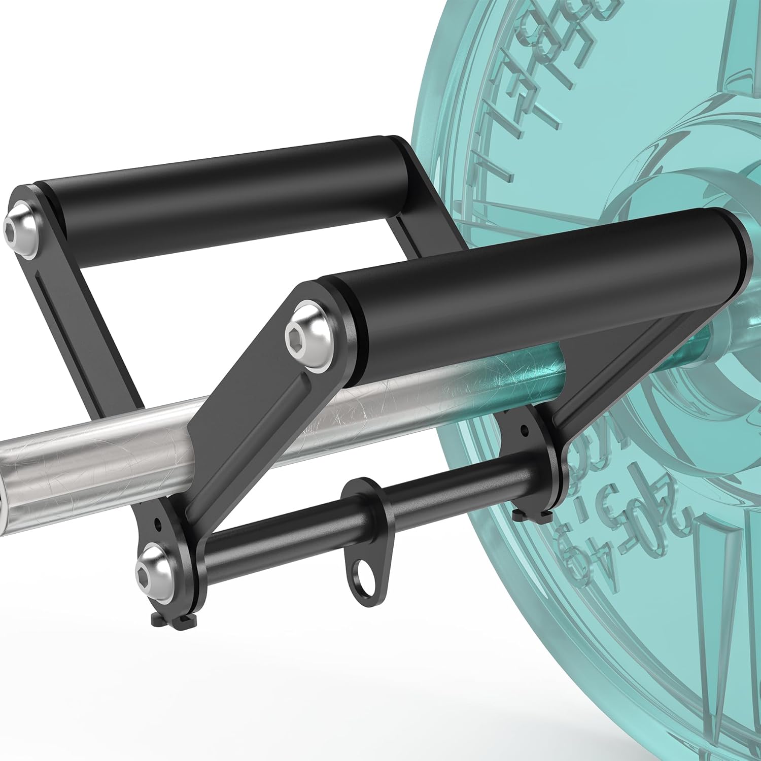 GanFindX V Bar Landmine Row Attachment T Bar Handle for Barbell Bars, Solid Mine Double,Non-Slip Rubber Grip T-Bar Row Handle for Olympic Barbell Strength Training
