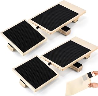 Soulchen Adjustable Ankle Balance Board with 2 Single Leg Balance Boards and 1 Storage Bag, Foot Strengthener for Sprained Ankles, Plantar Fasciitis Relief, Posture Correction, Physical Therapy
