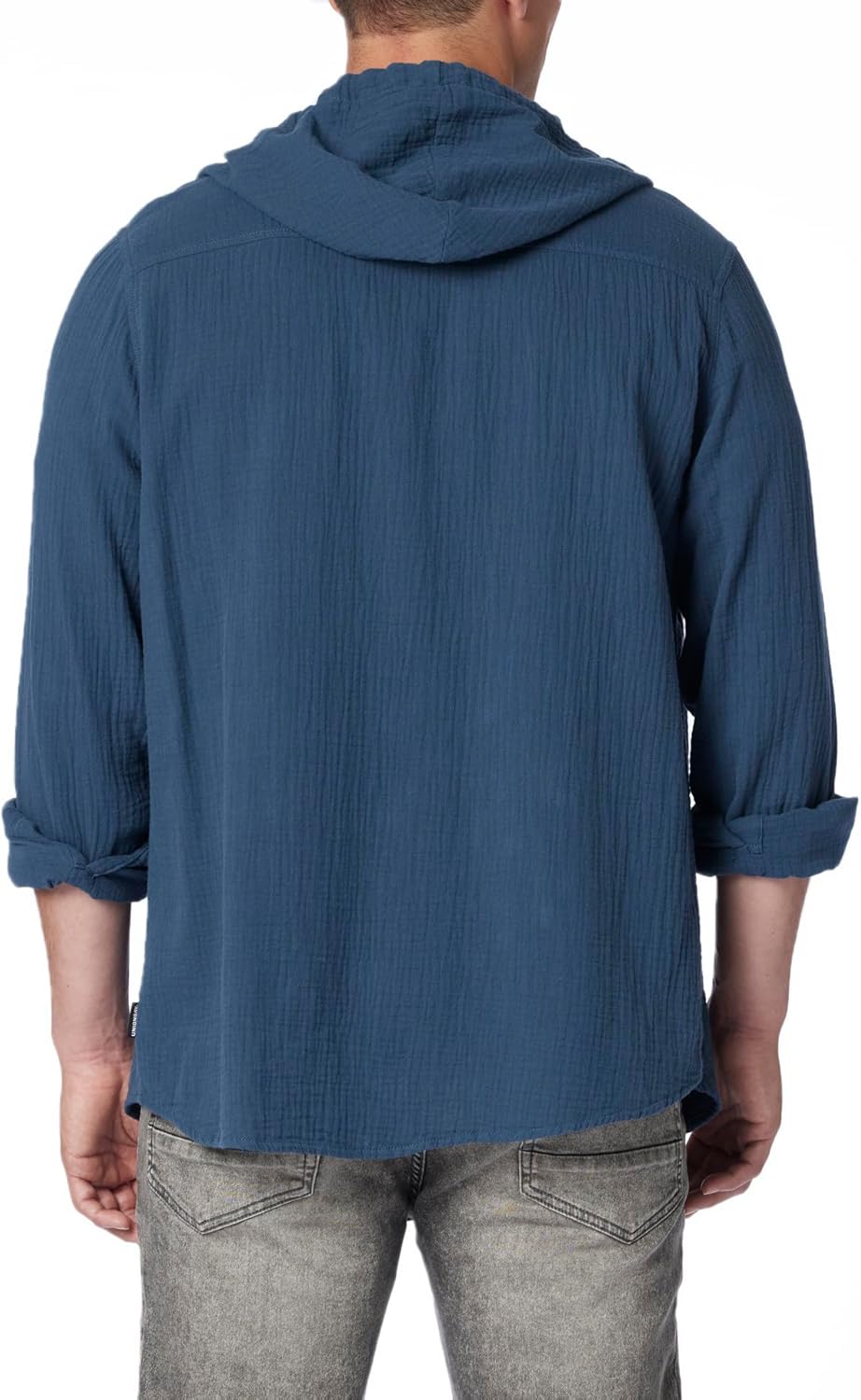 UNIONBAY mens Hughie Gauze Button-up Hoodie - Image 2