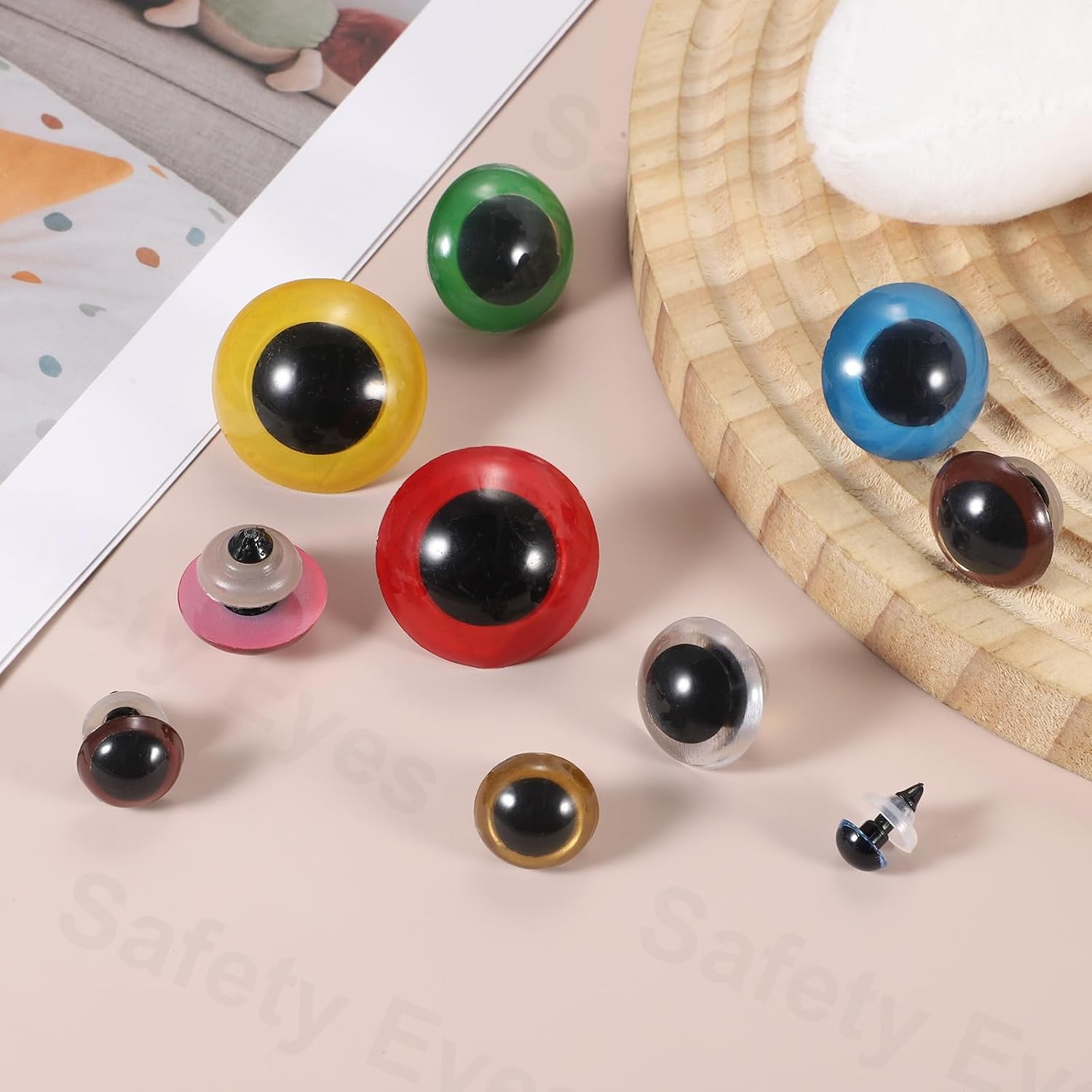 PATIKIL 16mm Safety Eyes, 20Pcs Realistic Doll Crocheting Safety Eyes with Washers for Decor Crochet Accessories Dolls Craft Halloween, Green