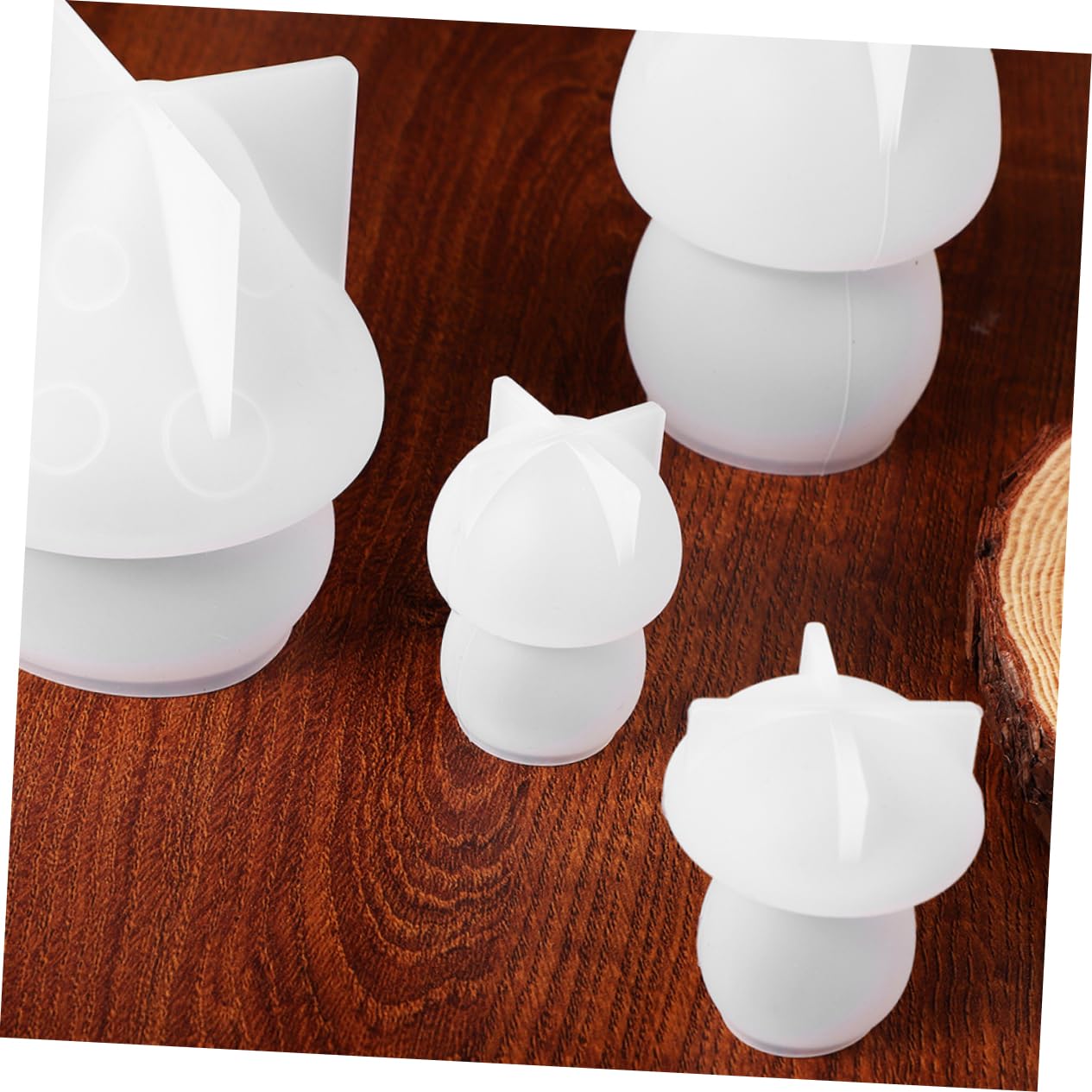 Juego de 7 Piezas Molde de Silicona, Blanco Forma de Hongo