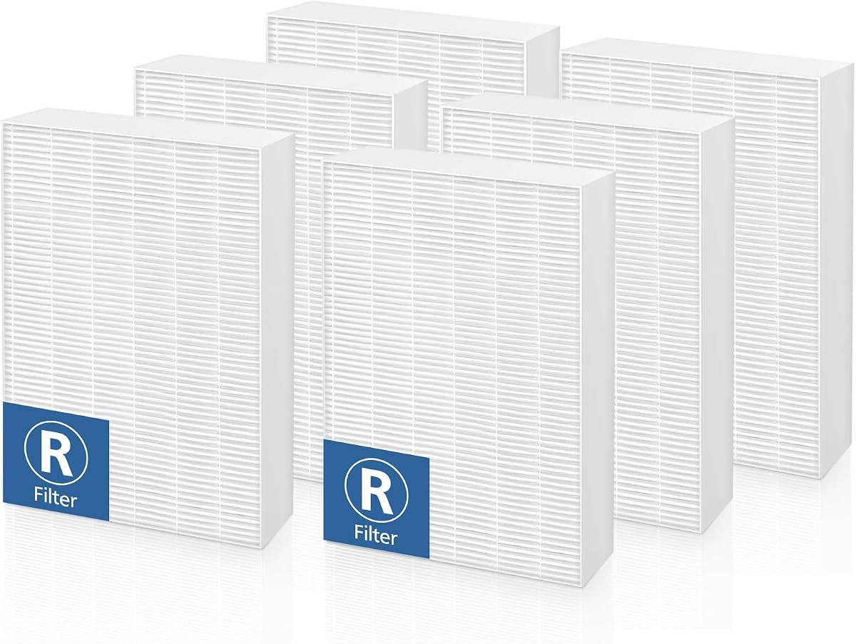 HPA300 Replacement Filter R for Honeywell Air Purifi-er | for HPA100/200/300 and 5000 Series, 6 Pack Filter R Compatible with Honeywell R Filter (HRF-R3 & HRF-R2 & HRF-R1)