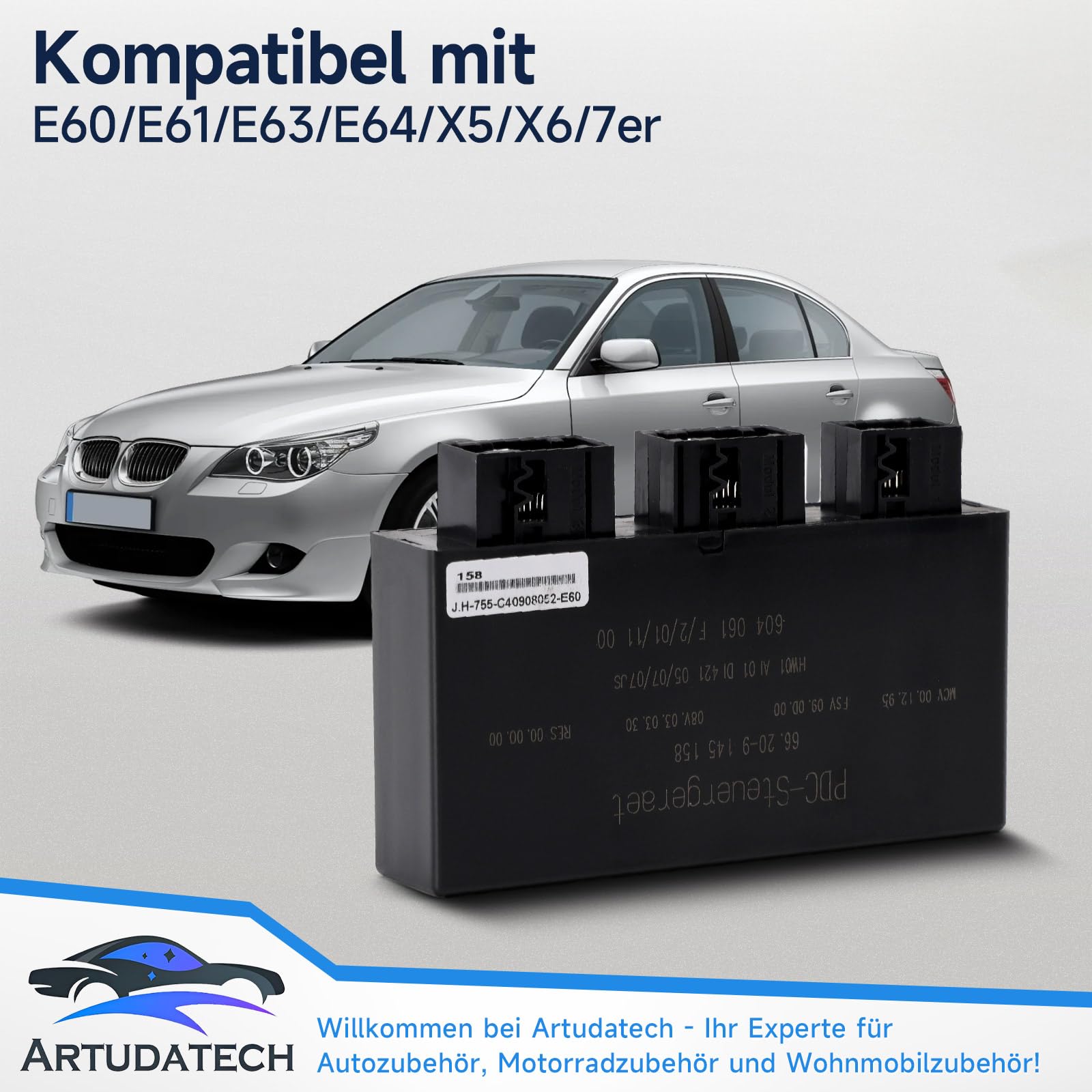 Sensore di parcheggio Einparkhilfe Modulo di controllo 66209145158 per BMW PDC Modulo radar per retromarcia per 5er E60 E61 | 6er E63 E64 | X5 E70 / X6 E71 | 7er E65 E66 Sensori di