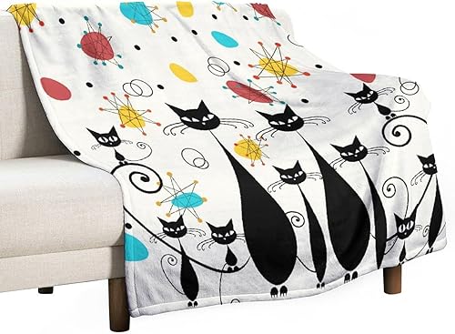 Miniatura 182 de Manta de tiro floral retro de los años 70, estilo bohemio, ondulado, geométrico, hippie, lindas flores, amarillo y naranja, manta con estampado