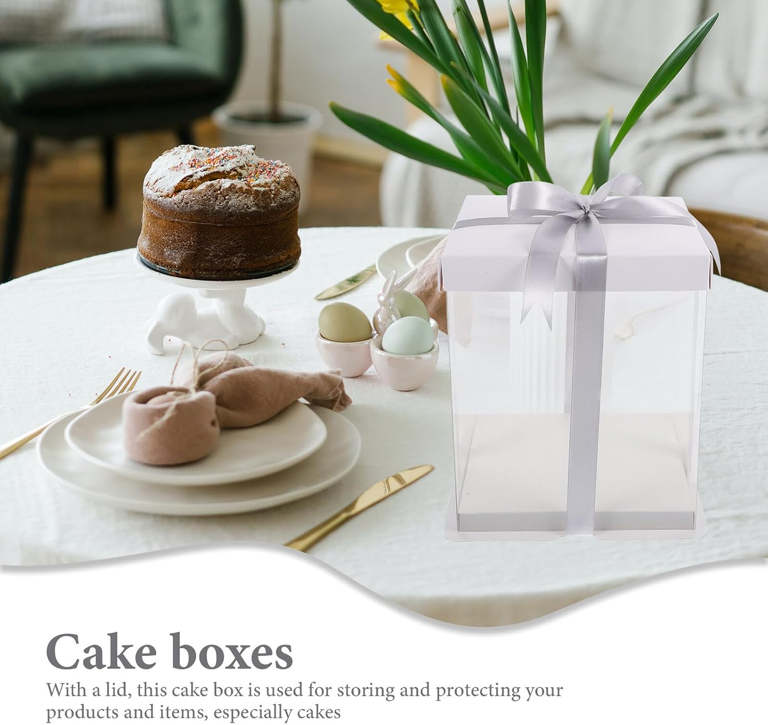 5pcs Small Square Cake Boxes 4-inch with Lid Birthday Dessert Packaging for Bakery and Party Wrapping
