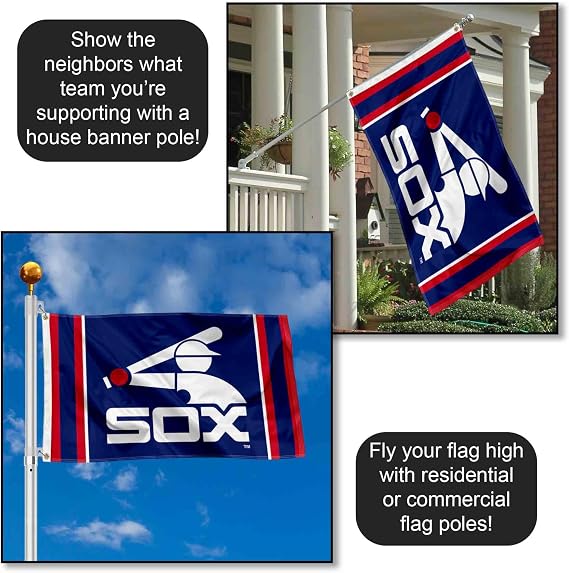 Chicago White Sox Retro Logo Flag and Banner