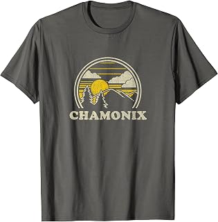Chamonix France T Shirt Vintage Hiking Mountains Tee T-Shirt
