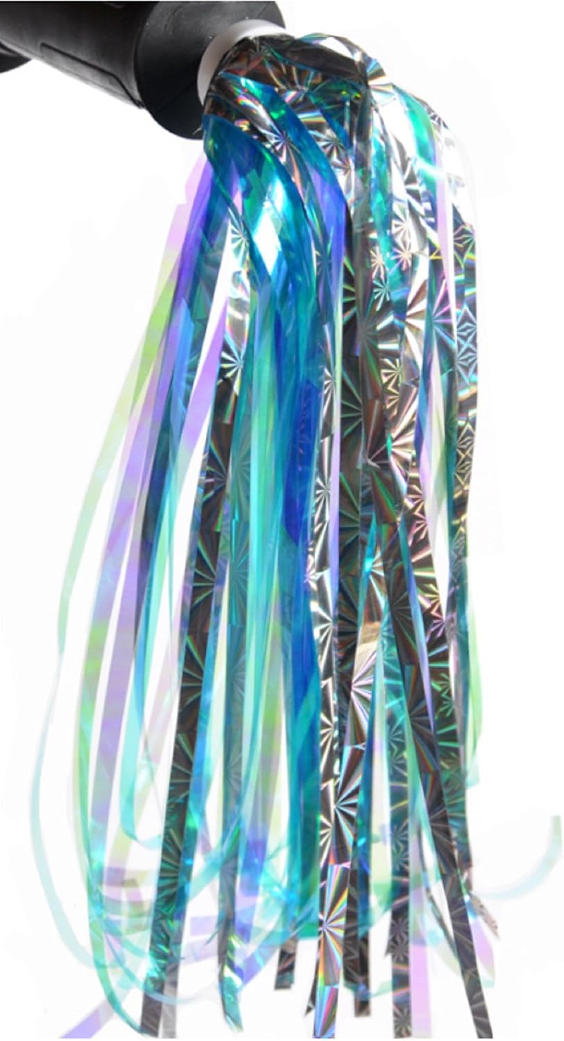 Sharlity Kids Colourful Laser Bicycle Streamers Tassel Ribbons for Boys Girls