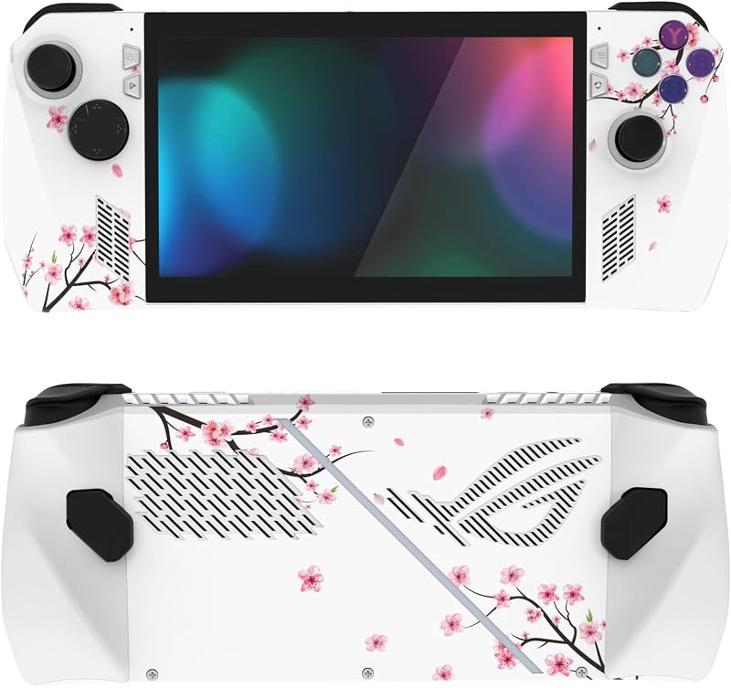 Juego de 2 calcomanías protectoras para ROG Ally, pegatinas personalizadas, envolturas de vinilo para consola de juegos portátil ROG Ally - Falling Cherry Blossom