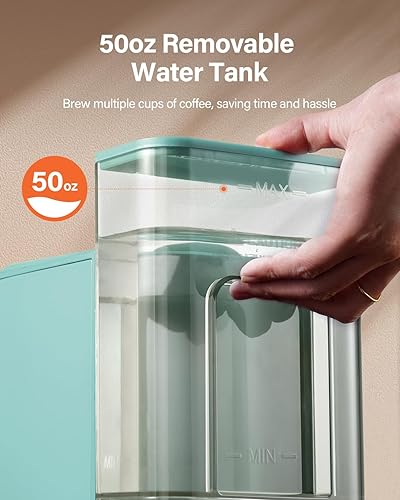 Miniatura 5 de SHARDOR Cafetera de una sola porción, máquina de café caliente y helado para cápsulas K Cup y café molido, tamaños de preparación de 6 a 14 onzas,